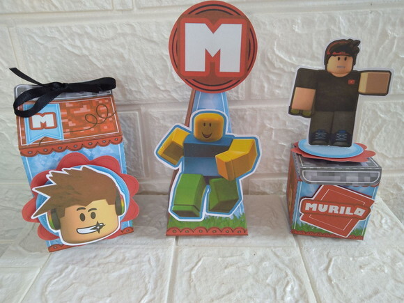 Lembrancinha de Aniversario Roblox Kit Festa Caixinhas
