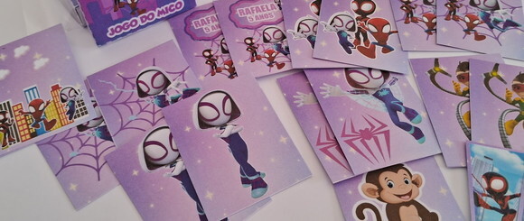Lembrancinha de Aniversário Spidey Jogo do Mico Festa 15 un