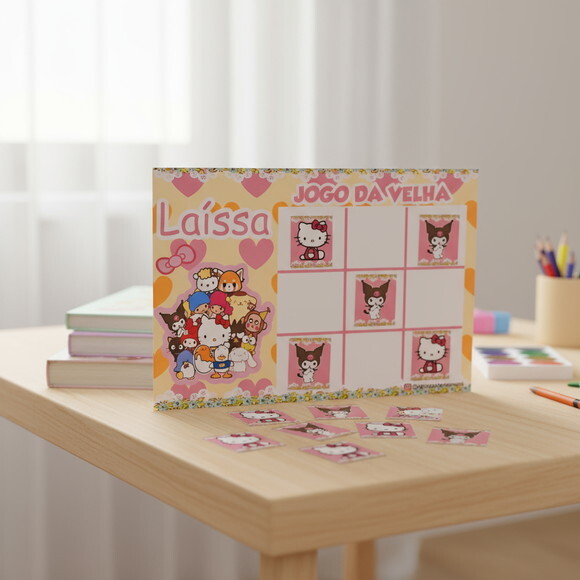 Lembrancinha Jogo da Velha Hello Kitty Aniversário 10 un