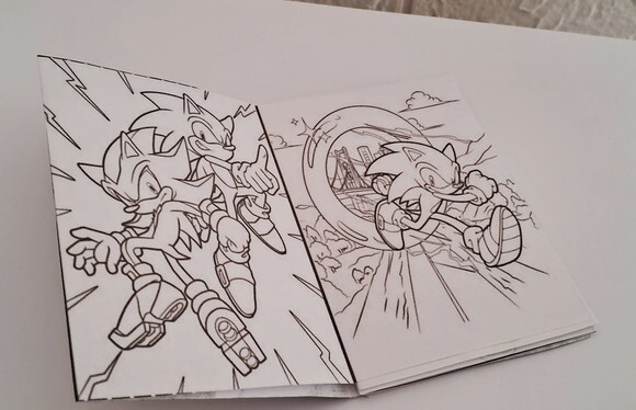 Lembrancinha Sonic Mini Livrinho de Colorir Kit Festa Sonic