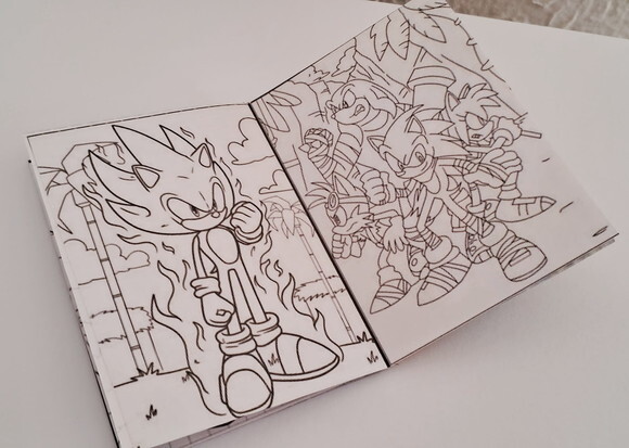 Lembrancinha Sonic Mini Livrinho de Colorir Kit Festa Sonic