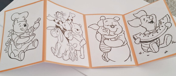 Lembrancinha Ursinho Pooh Mini Livrinho de Colorir Kit Festa