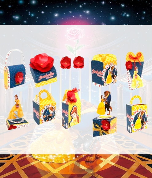 Lembrancinhas Personalizadas a Bela e a Fera Kit Aniversario