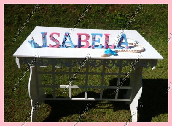 Letra MDF decorada Frozen