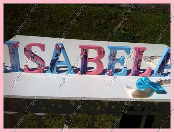 Letras em mdf personalizadas tema Frozen