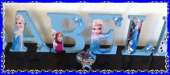 Letras em mdf personalizadas tema Frozen