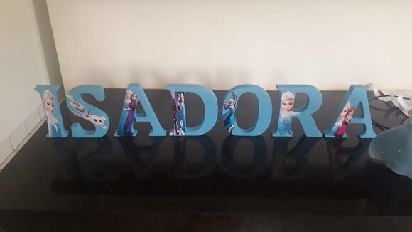 Letras em mdf personalizadas tema Frozen