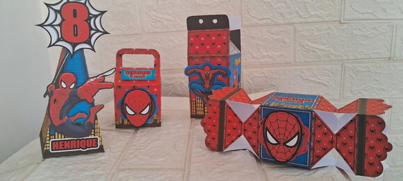 Personalizados do Homem Aranha Caixinhas Lembrancinhas
