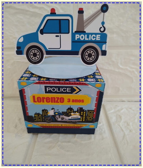Policial Policia Kit Lembrancinhas 20 Caixinhas