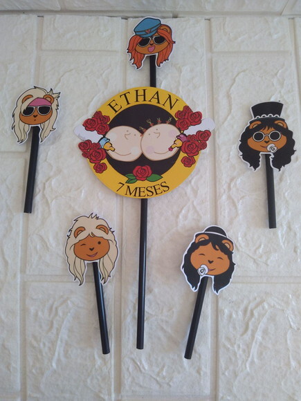 Topo de Bolo Guns N' Roses