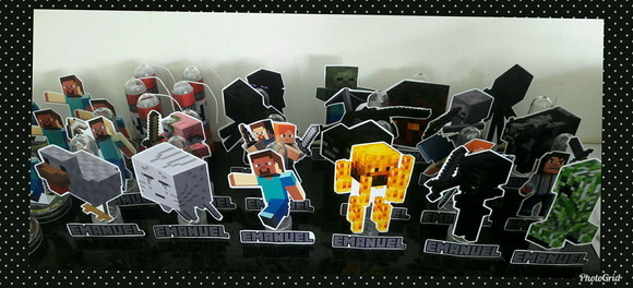 Tubete Minecraft Lembrancinha Personalizada Festa Aniversári