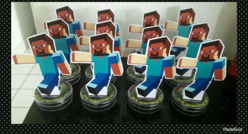 10 Latinhas Minecraft Lembrancinha Personalizada Festa