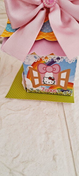 10 Lembrancinhas Aniversário Festa Hello Kitty Caixa Casinha