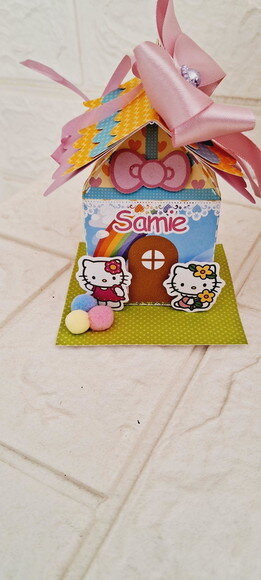 10 Lembrancinhas Aniversário Festa Hello Kitty Caixa Casinha