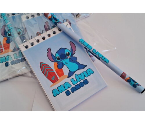 10 Lembrancinhas Bloquinho com Lápis Personalizado Sitch