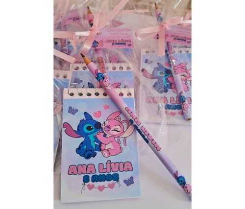 10 Lembrancinhas Bloquinho com Lápis Personalizado Sitch