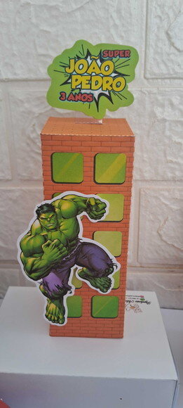 10 Lembrancinhas Caixa Hulk Aniversário Festa Personalizados