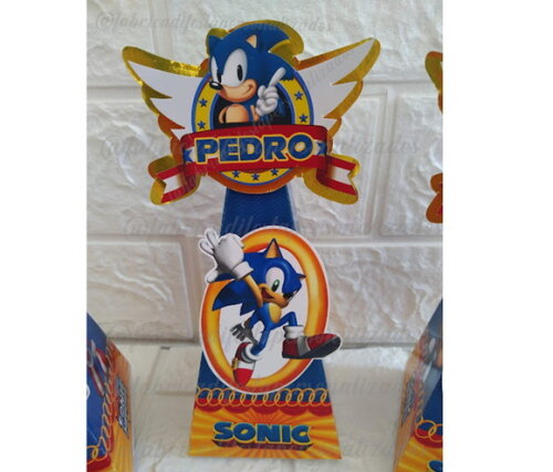 10 Lembrancinhas de Aniversário Sonic Caixinhas Festa