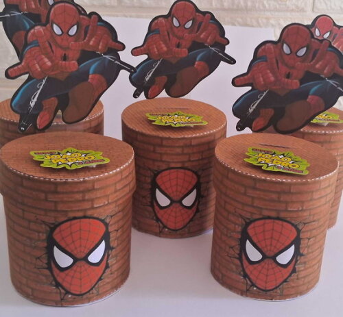 10 Lembrancinhas Homem Aranha Caixinhas Aniversário Festa