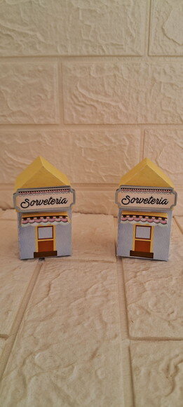 10 Lembrancinhas Personalizada Sorveteria Casinha de Sorvete