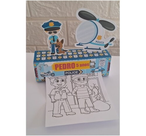 10 Lembrancinhas Revista Colorir Livrinho Policia Policial