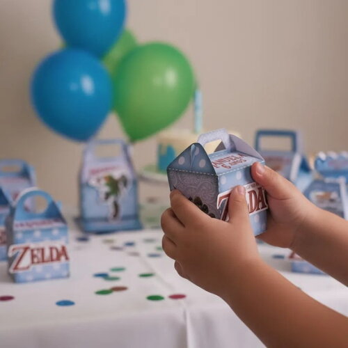 10 Lembrancinhas Zelda Aniversário Kit Festa Caixinhas Zelda