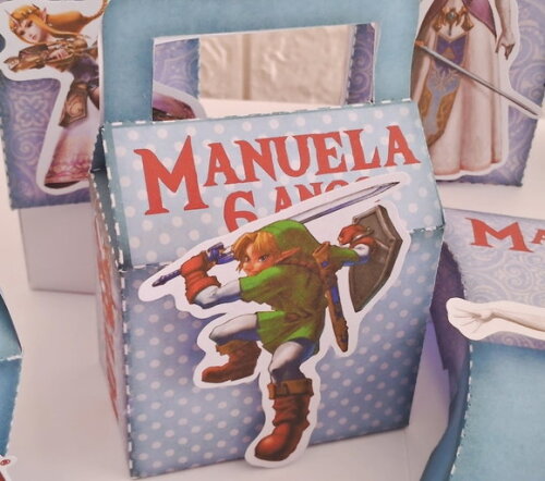 10 Lembrancinhas Zelda Aniversário Kit Festa Caixinhas Zelda