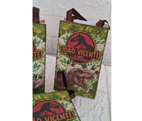 10 Sacolinhas Surpresa Dinossauros Festa Aniversário