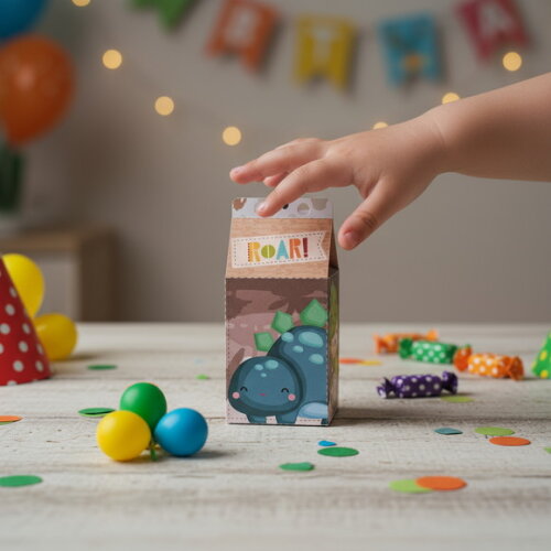 15 Caixas Milk Dinobaby Dinossauro Lembrancinha Desmontada