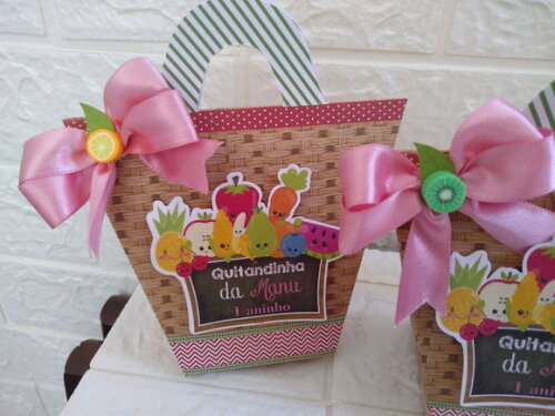 15 Lembrancinhas Aniversário Frutinhas Quitandinha Kit Festa