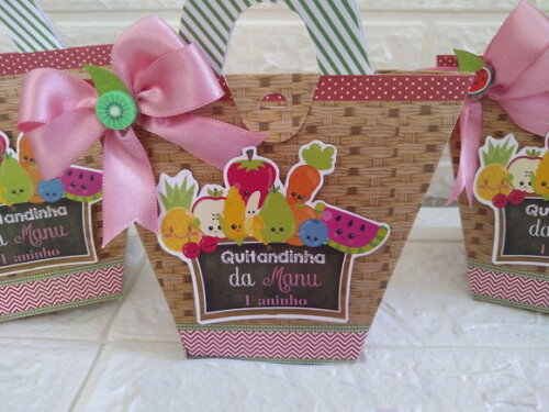 15 Lembrancinhas Aniversário Frutinhas Quitandinha Kit Festa