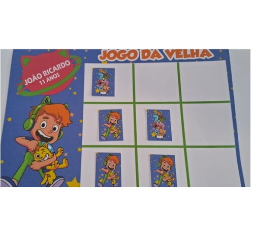 15 Lembrancinhas Jogo da Velha Gato Galáctico Aniversário