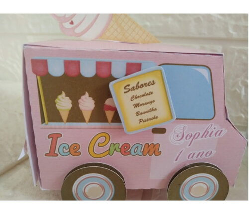 15 Lembrancinhas Sorveteria Festa Aniversário Sorvete Caixa