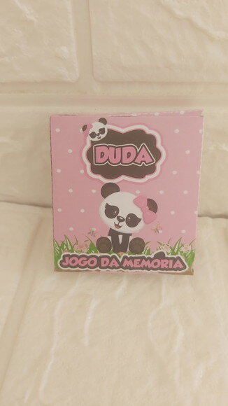 15 Lembrancinhas Ursinho Panda Joguinho da Memória