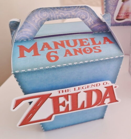 20 Lembrancinhas Zelda Aniversário Kit Festa Caixinhas Zelda