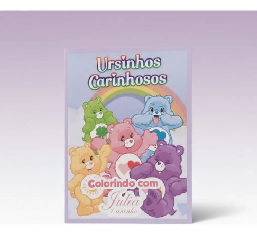 25 Lembrancinha Ursinhos Carinhosos Mini Livrinho de Colorir
