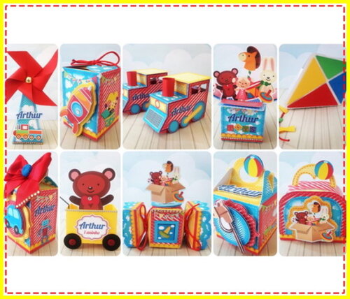 30 Lembrancinhas Brinquedos Ursinhos Caixinhas Aniversário
