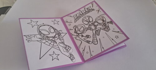 30 Lembrancinhas Spidey e Seus Amigos Livrinho Colorir Rosa