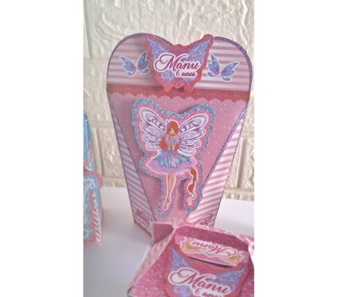30 Lembrancinhas Winx Aniversário Kit Festa Caixinhas Winx