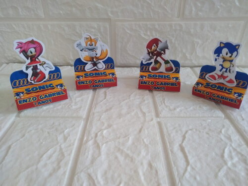 40 Caixas Porta Bis Sonic Lembrancinha Aniversário Festa