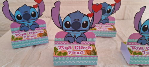 40 Caixas Porta Bis Stitch Lembrancinha de Aniversário Festa