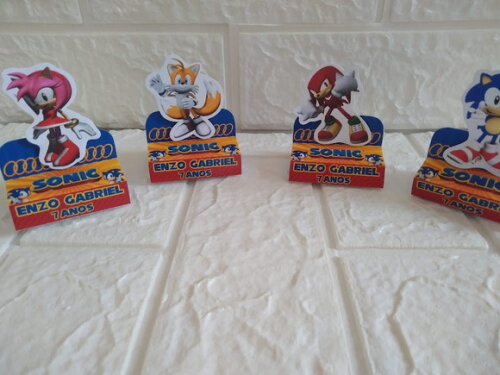 40 Caixas Porta Bis Sonic Lembrancinha Aniversário Festa