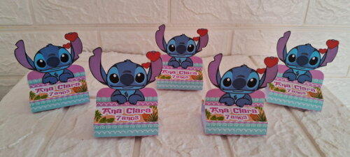 40 Caixas Porta Bis Stitch Lembrancinha de Aniversário Festa