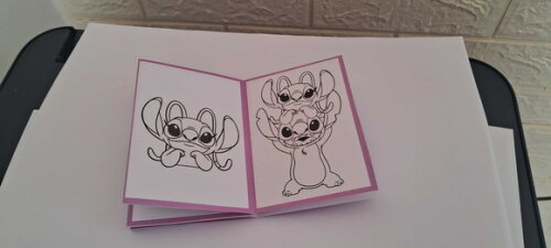 40 Lembrancinhas Mini Livrinhos Colorir Stitch e Angel Festa