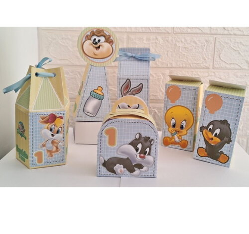 40 Lembrancinhas Personalizados Looney Tunes Baby Festa