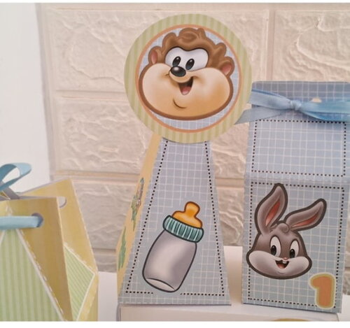 50 Lembrancinhas Personalizados Looney Tunes Baby Festa