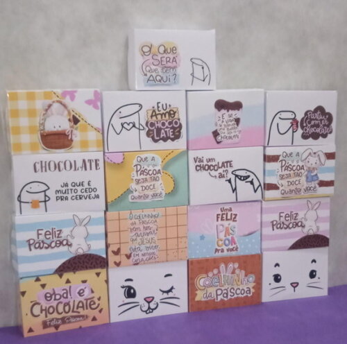 Caixa Personalizada Páscoa Bombom Brigadeiro Chocolate