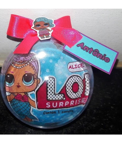 Convite Aniversário Lol Surprise Bola Festa Lol Boneca Luxo