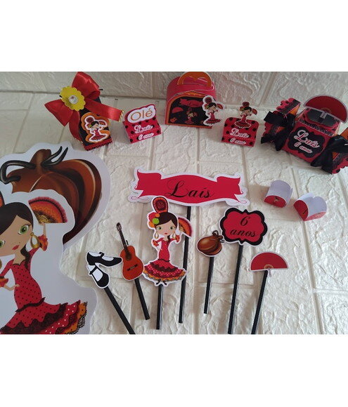 Festa Flamenca Espanhola Lembrancinhas Kit Festa Flamenca