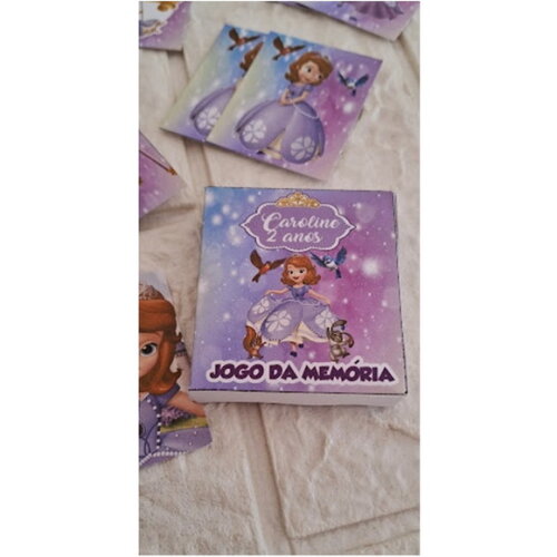 Jogo da Memória Princesa Sofia Lembrancinha Aniversário 15un